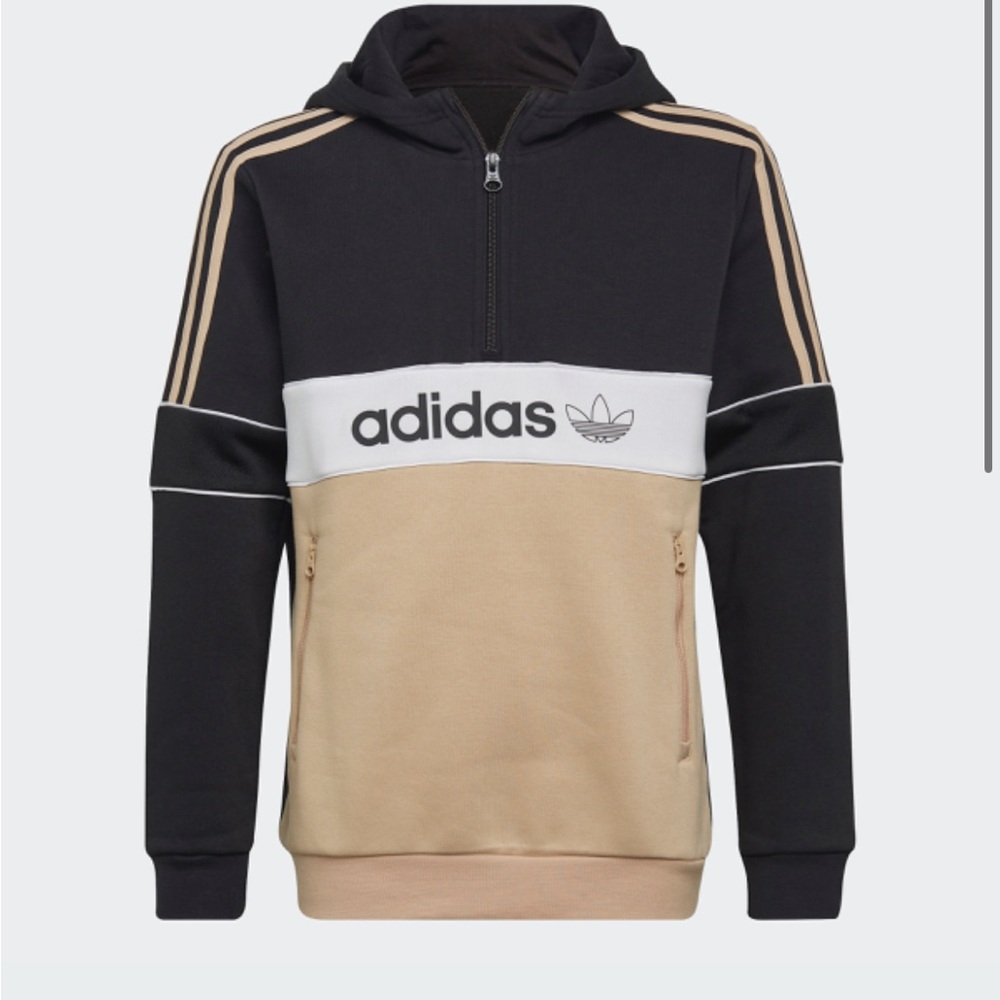 NWOT youth Adidas half zip hoodie size XL